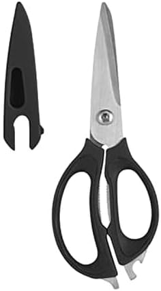 Farberware 4-in-1 Kitchen Scissors, High Carbon Stainless Steel, Black