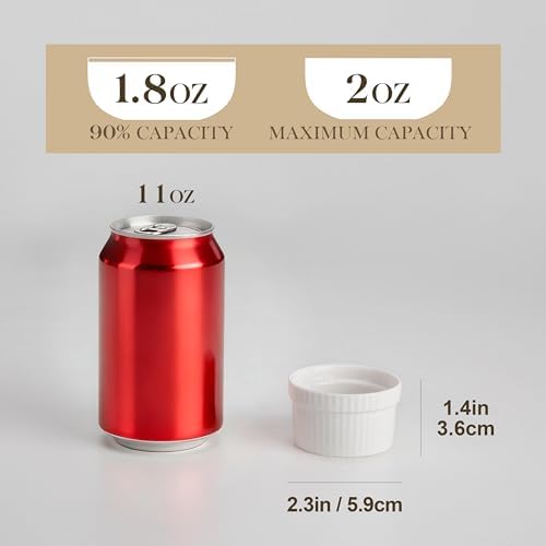 MALACASA Mini Ramekins 2 oz set of 24, Ramiken, Ceramic Creme Brulee