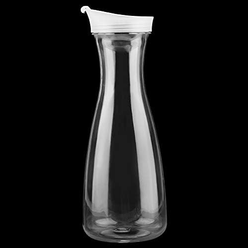 34oz Juice Bottle, Acrylic Transparent Water Carafe with Flip Top Lid