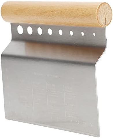 Dough Bench Scraper Cutter Chopper Stainless Steel with Herb