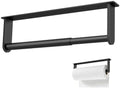 Jesginboo Under Cabinet Paper Towel Holder, Matte Black