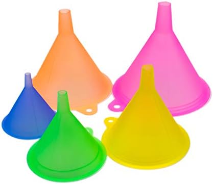 AUEAR, Candy Colors Plastic Funnel Set for Quick and Clean