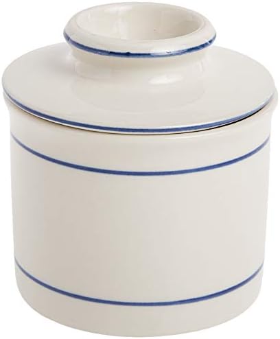 Norpro Glazed Stoneware Butter Keeper,White