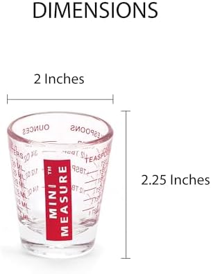 Kolder Mini Measure Heavy Glass, 20-Incremental Measurements