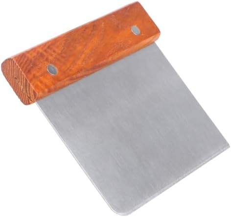 Stainless Steel Dough Flour Scraper Wood Handle Cutter for Baking
