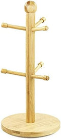 Home Basics Bamboo Mug Tree, Holds Up to 6 Coffee Cups, Free Standing
