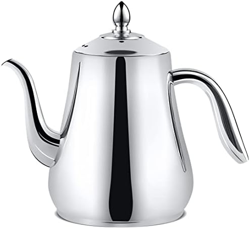 SANQIAHOME 1550ml Stainless Steel Teapot with Infuser,tall slim teapot