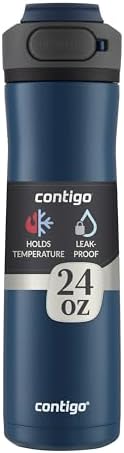 Contigo Cortland Chill 2.0 Stainless Steel Water Bottle, Blueberry