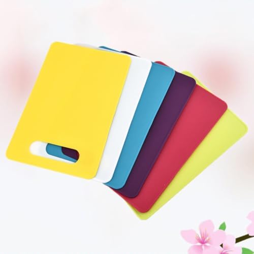 6pcs Mini PP Plastic Cutting Boards with Hanging Hole, Non Slip