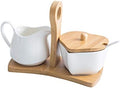 Ceramic Sugar Bowl Spice Jar And Cream Pitcher Set with Tray and Spoon