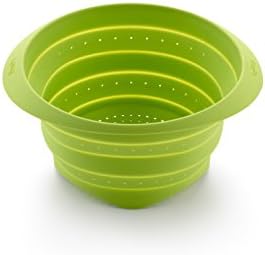 Lekue Collapsible Colander, 7 Inch - Compact Silicone Food Strainer