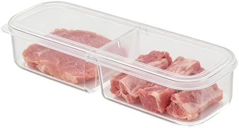 Refrigerator Storage Containers Stackable with Lid Freezer Bins