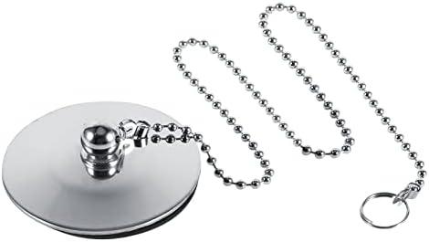Bathtub Stopper with Chain, Chrome Kitchen Universal Sink Drain Plug