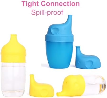 Silicone Sippy Straw Cup Lids, 5 Pack