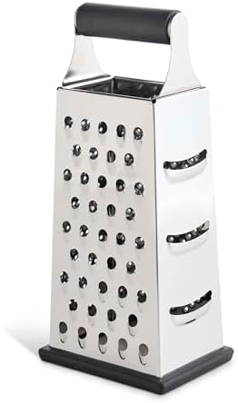 HIC Kitchen Professional Grater Zester, Stainless Steel, Non-Slip Base