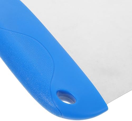 Dough Cutter Stainless Steel with Blue Plastic Handle for Cake Pizza