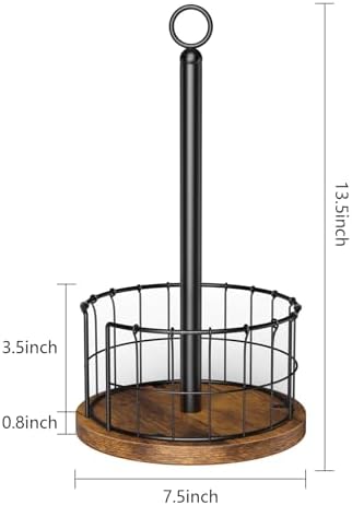 Homode Countertop Paper Towel Holder Stand, Rustic Brown