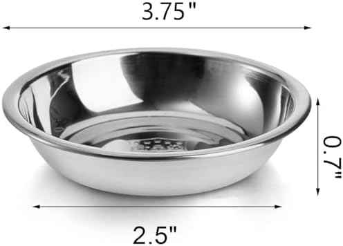 Fasmov 12 Pack 3.75 inches 18/8 Stainless Steel Sauce Bowl Round