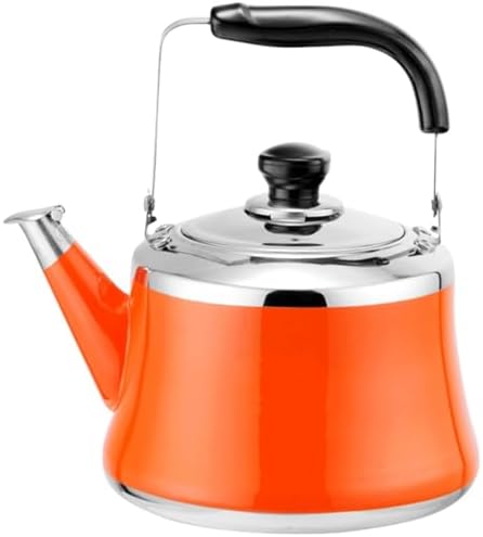1.5L Orange Stainless Steel Whistling Tea Kettle