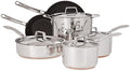MIU France 10-Piece Copper Core Cookware Set, Silver