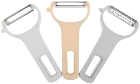 3 Pcs Kitchen Peeler Set Stainless Steel Plastic for Fruit