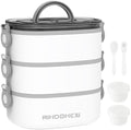 RIKDOKEN Lunch Box, Stackable 3 Layers Containers, Portable 94OZ Large