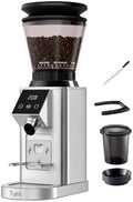 Tuni G1 Conical Burr Coffee Grinder, 48 Settings, Silver