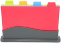 SEWACC Pp 4pcs Color-coded Kitchen Cutting Board Set with Stand