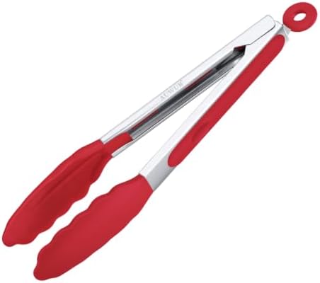 9-Inch Silicone Kitchen Tongs for Grilling