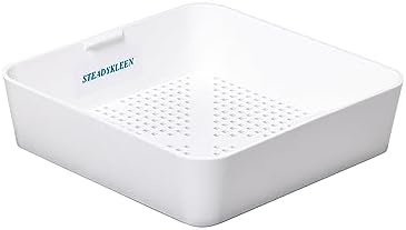 8.5-Inch Square Floor Sink Drain Cover, Plastic Drain Basket
