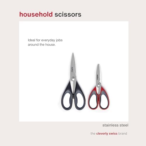 Zyliss 30200 9" Household Kitchen Shears, Red