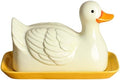 Colias Wing 3D Duck Shaped Ceramic Butter Dish with Lid Butter Keeper