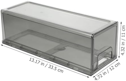 Stackable Refrigerator Drawer Organizer Bin, PP Pull-out Storage Box
