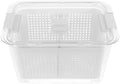 Refrigerator Sealed Storage Container, 2 Compartment Drain Box