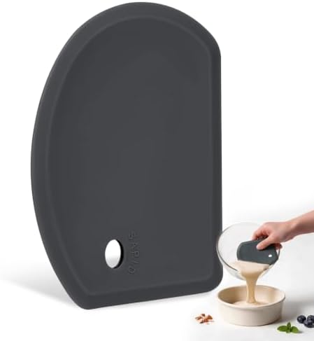 Silicone Dough Scraper with Metal Core Flexible Bowl Scraper Bread