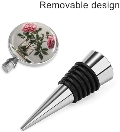 Two Peach Flowers Wine Stopper Vacuum Alloy Wine Bottle Stopper
