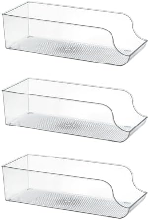 3pcs Drink Dispenser Organizer for Refrigerator, Clear Plastic
