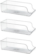 3pcs Drink Dispenser Organizer for Refrigerator, Clear Plastic