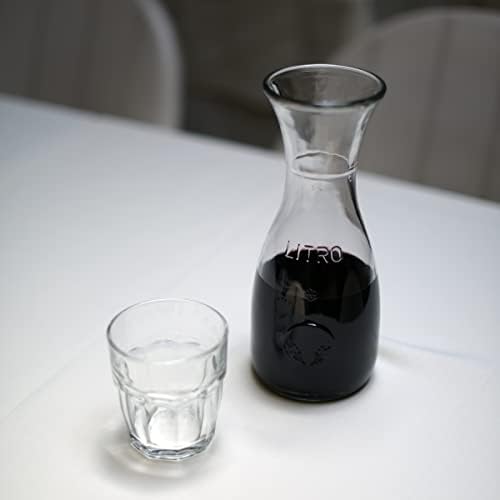 Bormioli Rocco Misura PZ Carafe, 33.75 oz - Embossed Marking, Wide
