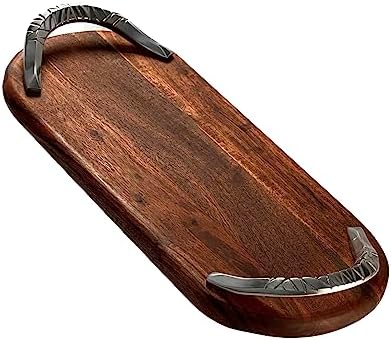Serving Tray with Unique Metal Handles | Best Serving for Salads