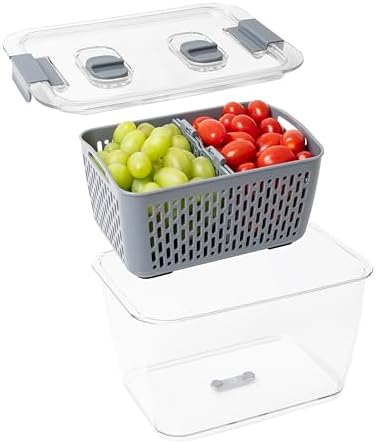 Kitchen Spaces Stackable Fridge Colander Containers