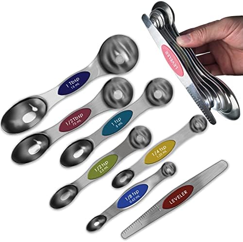 Measuring Spoons Set, Dual Sided(7PCS), Magnetic Measuring Spoons