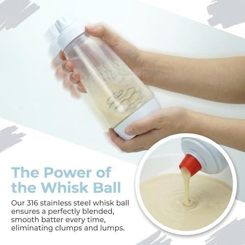 Pancake Batter Dispenser with BlenderBall & Wire Whisk