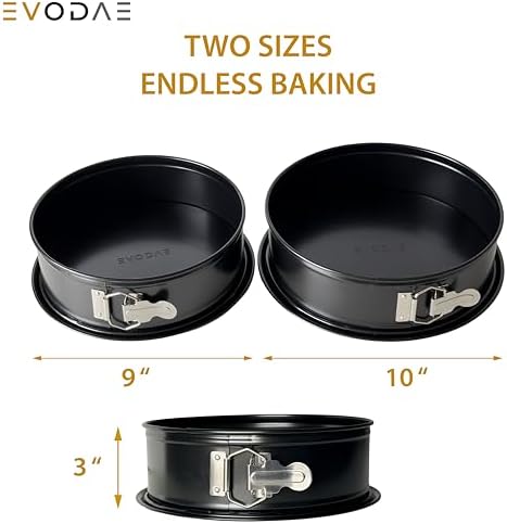 Springform Pan 9 Inch and 10 Inch Set, Nonstick Leakproof Springform