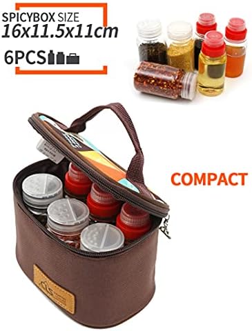 FantasyDay 6 Pcs PET Plastic Spice Jars Moisture Proof Condiment