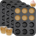 4 Pack Muffin Pan for Baking, Standard Cupcake Pan with 200 Natural