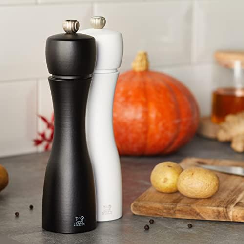 Peugeot Tahiti Salt & Pepper Mill Set, 8 in, Black and White