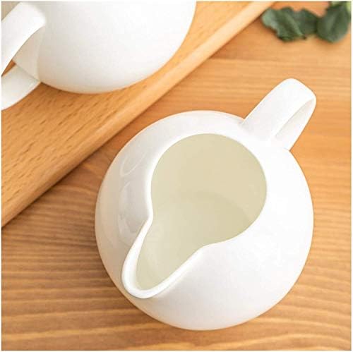 Porcelain Creamer And Sugar Bowl Set, White Ceramic Milk Frothing