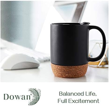DOWAN Coffee Mugs, 15 oz Mug Set of 2, Large Ceramic Coffee Mug with