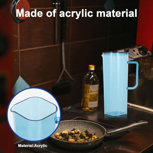 Acrylic Water Pitcher for Serving 1200ml with Lid and Handle